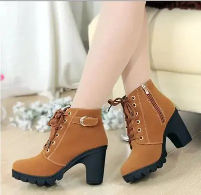 Winter Thick Heeled Boots