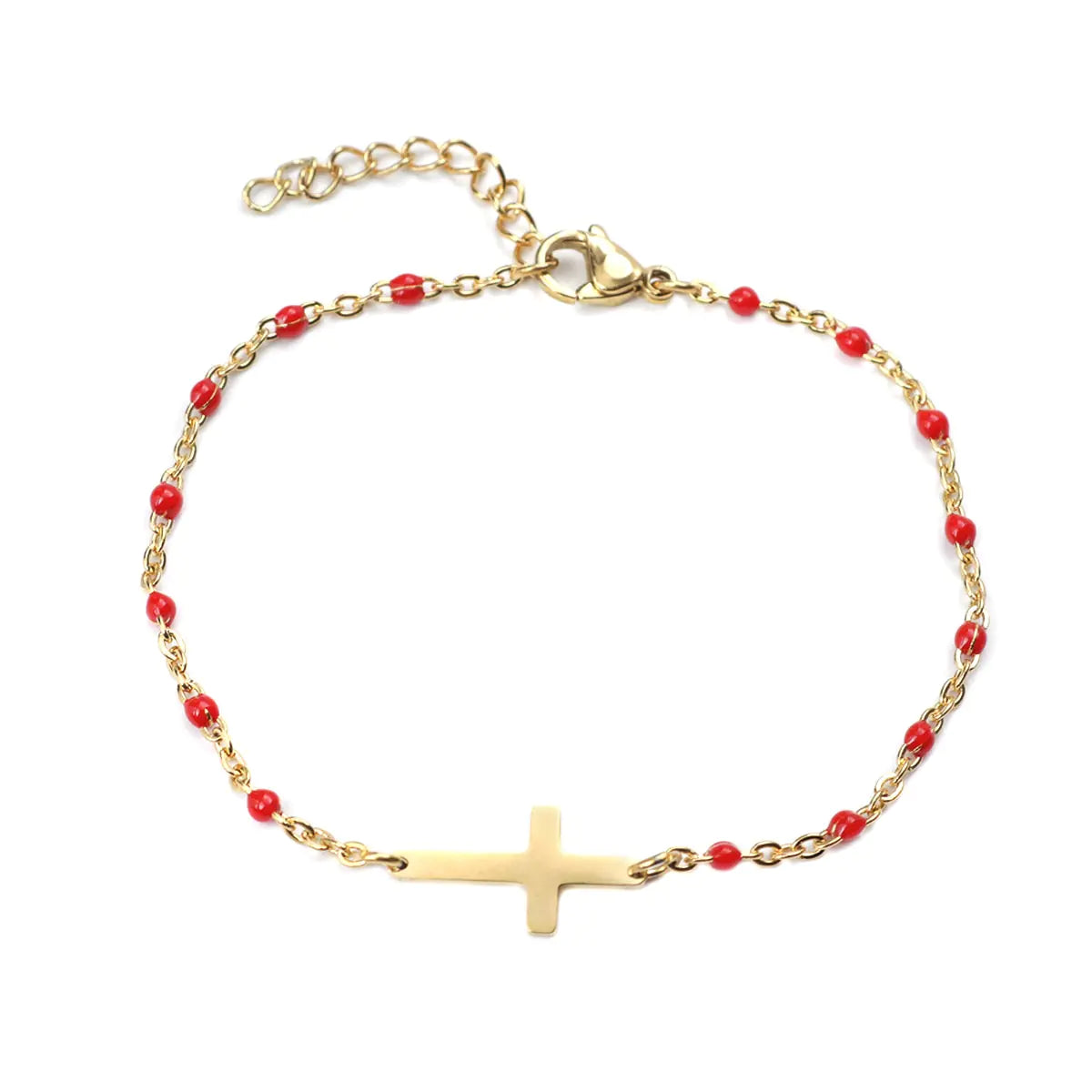 Link Chain Cross Bracelet