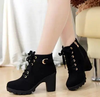 Winter Thick Heeled Boots