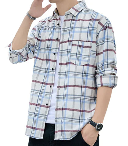 Plaid Long Sleeve Button-up