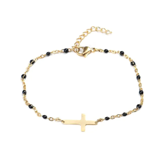 Link Chain Cross Bracelet